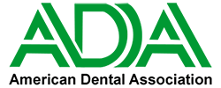 The image is a logo with the text  ADA  in white capital letters on a green background, set against a grey gradient background.